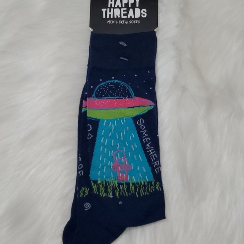 Happy Threads Space Ship Novelty Socks